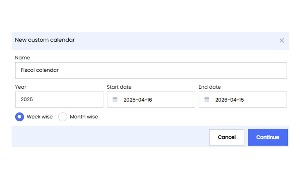 Add Custom Calendar