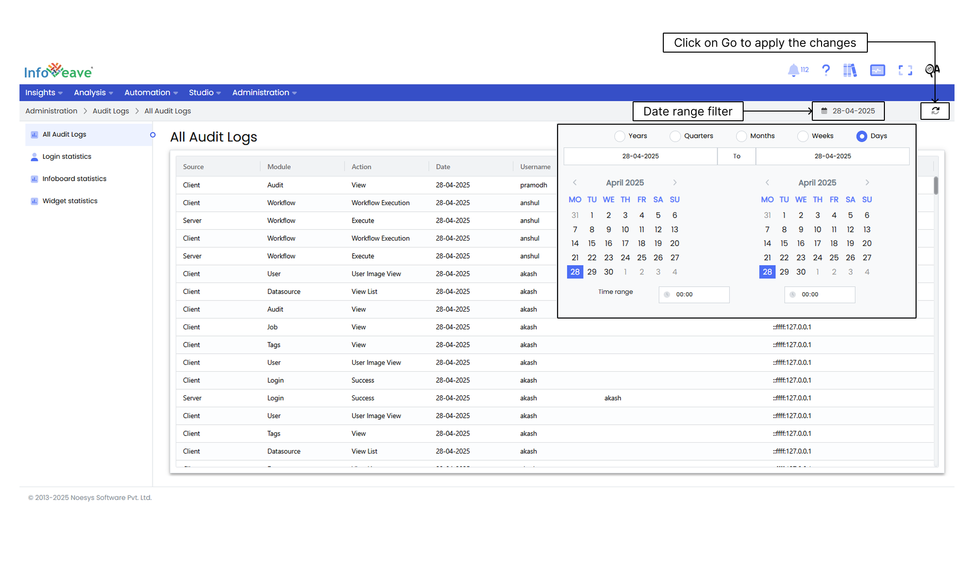All audit logs