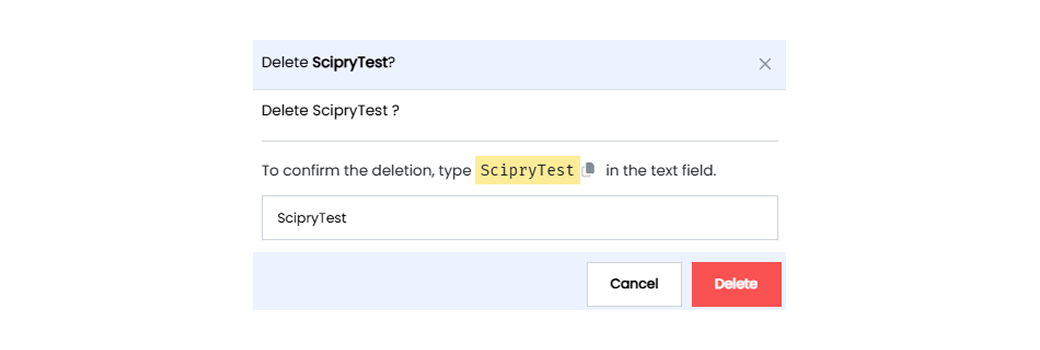 Delete SciPyR