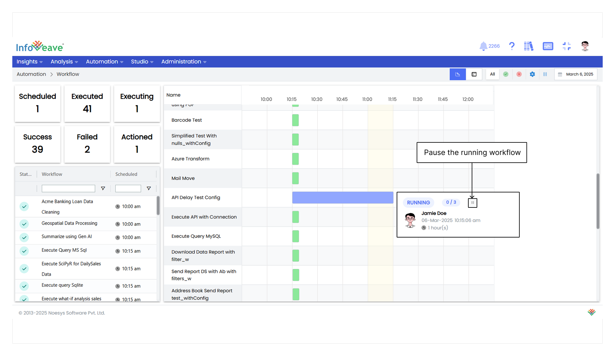 pause workflow