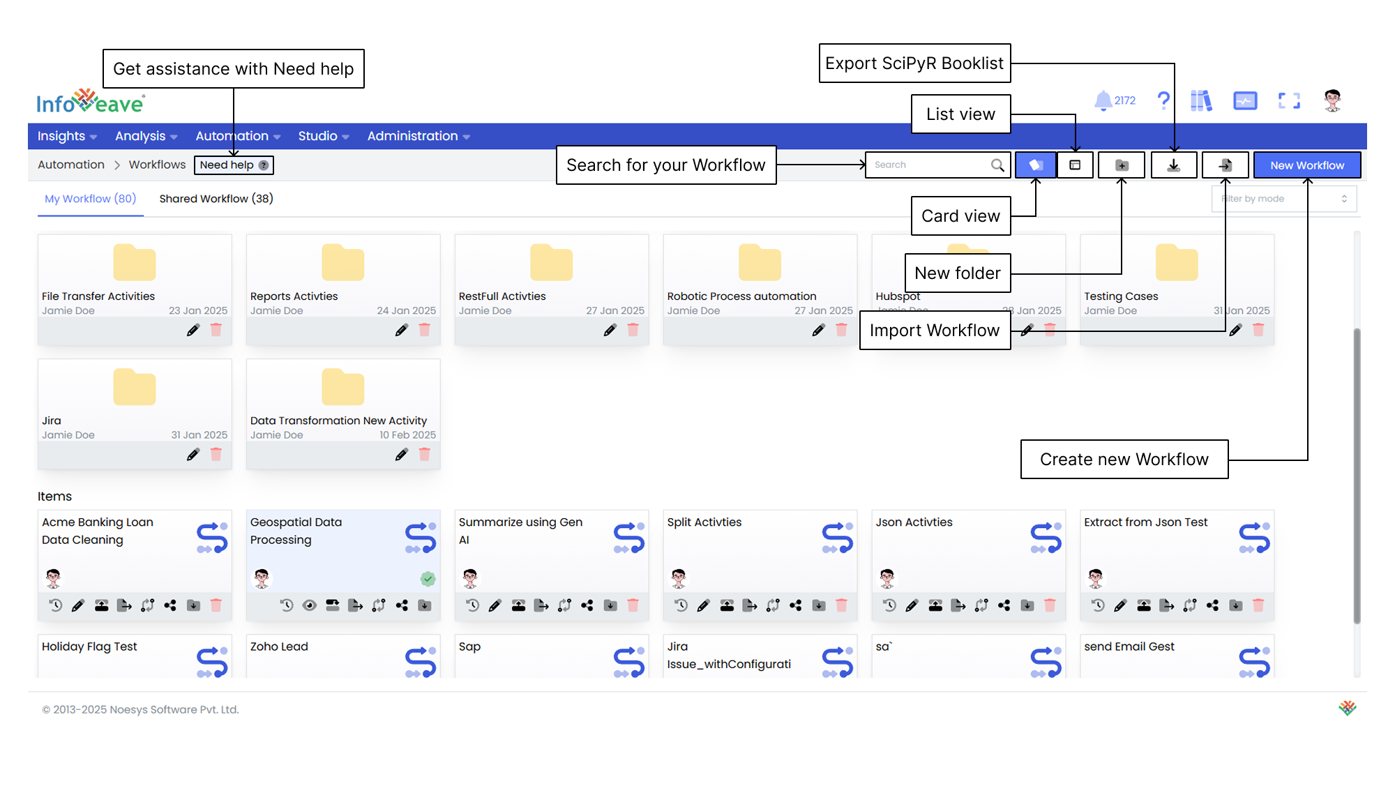 workflow toolbar