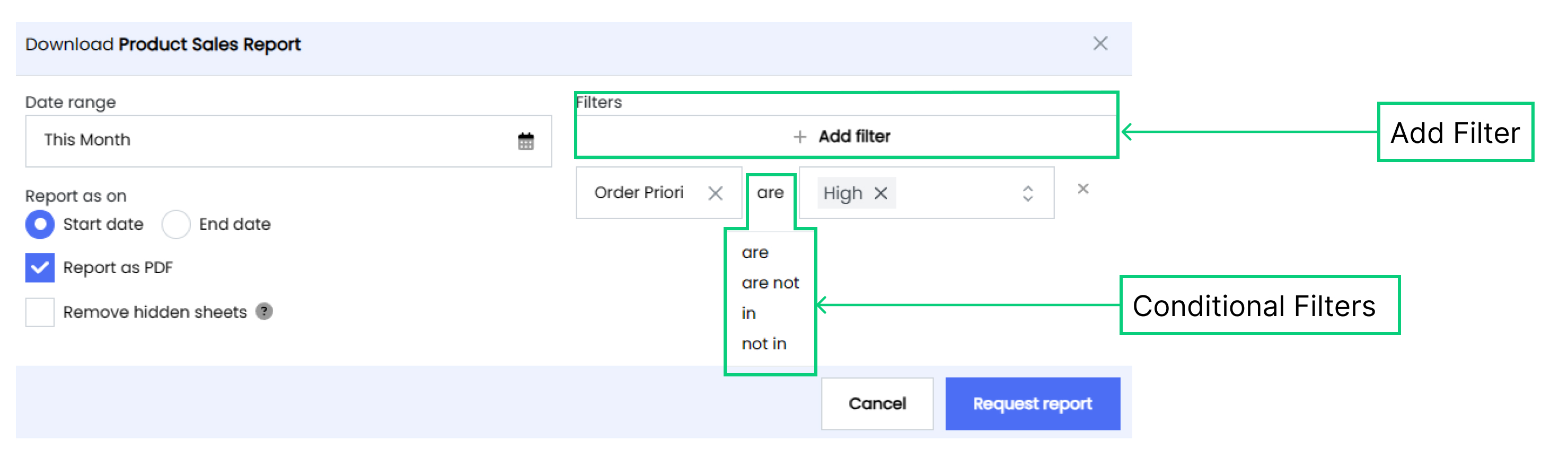 Conditional Filtering