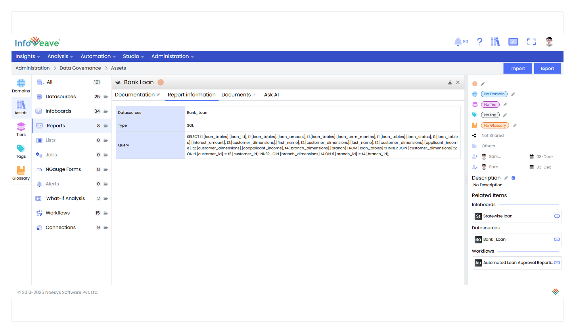 report information
