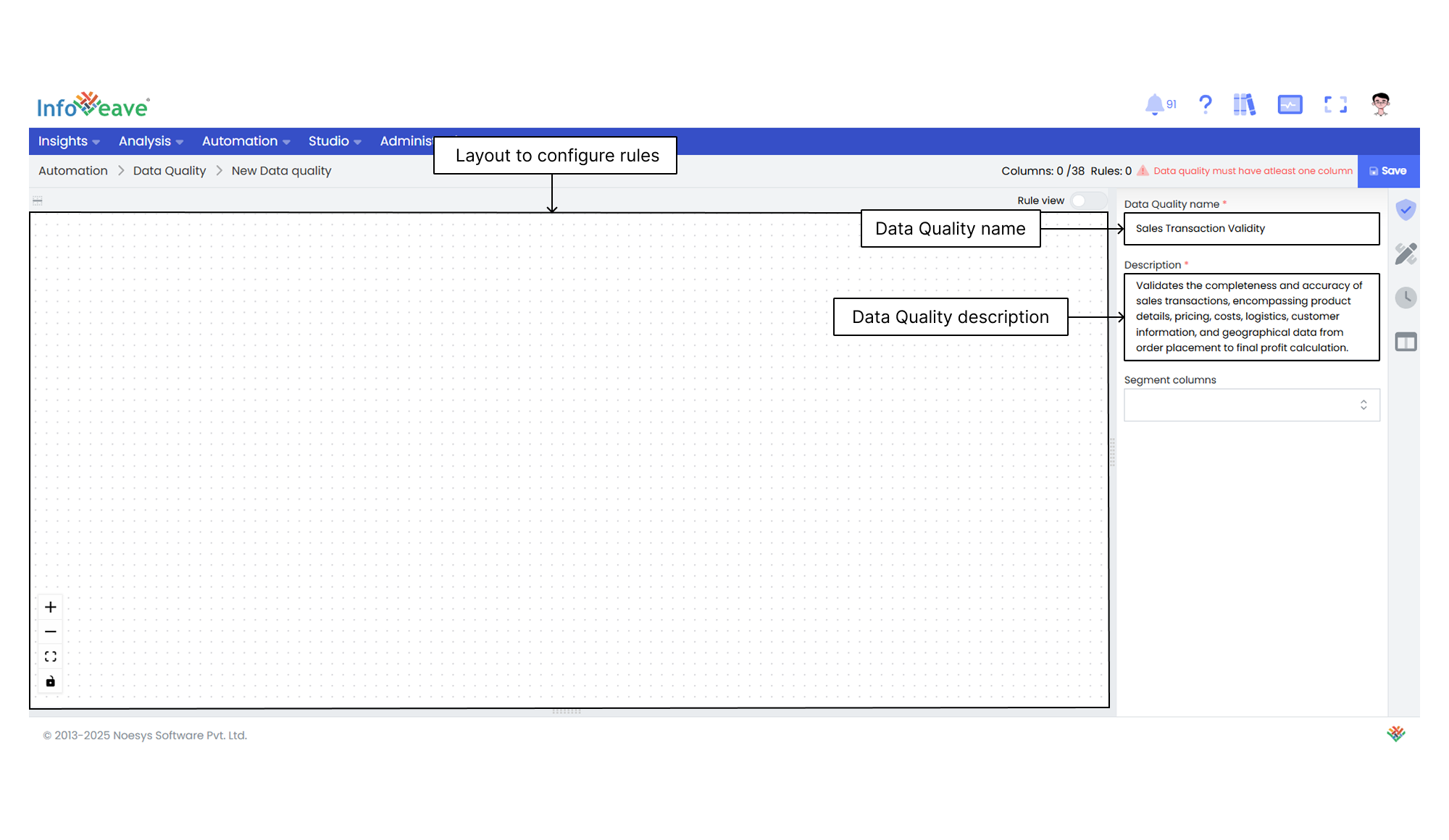 Data Quality setup