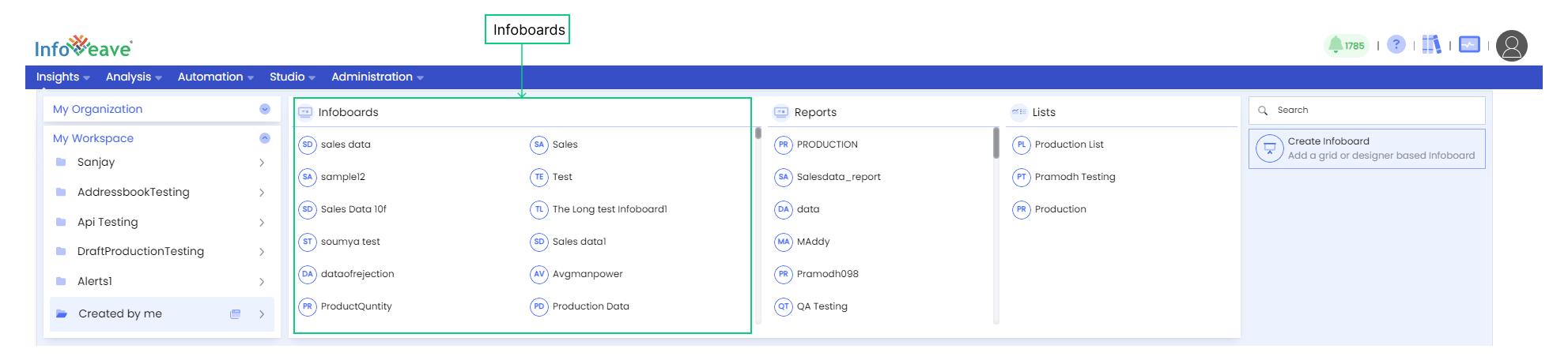 Infoboards