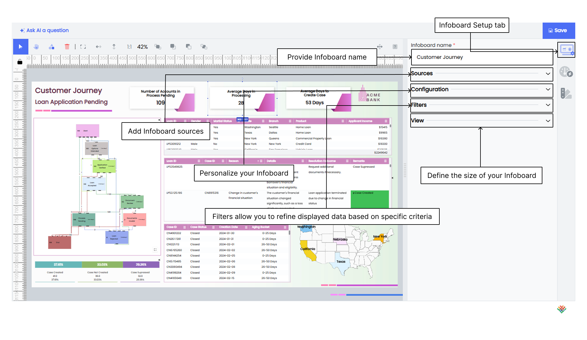 Infoboard setup tab