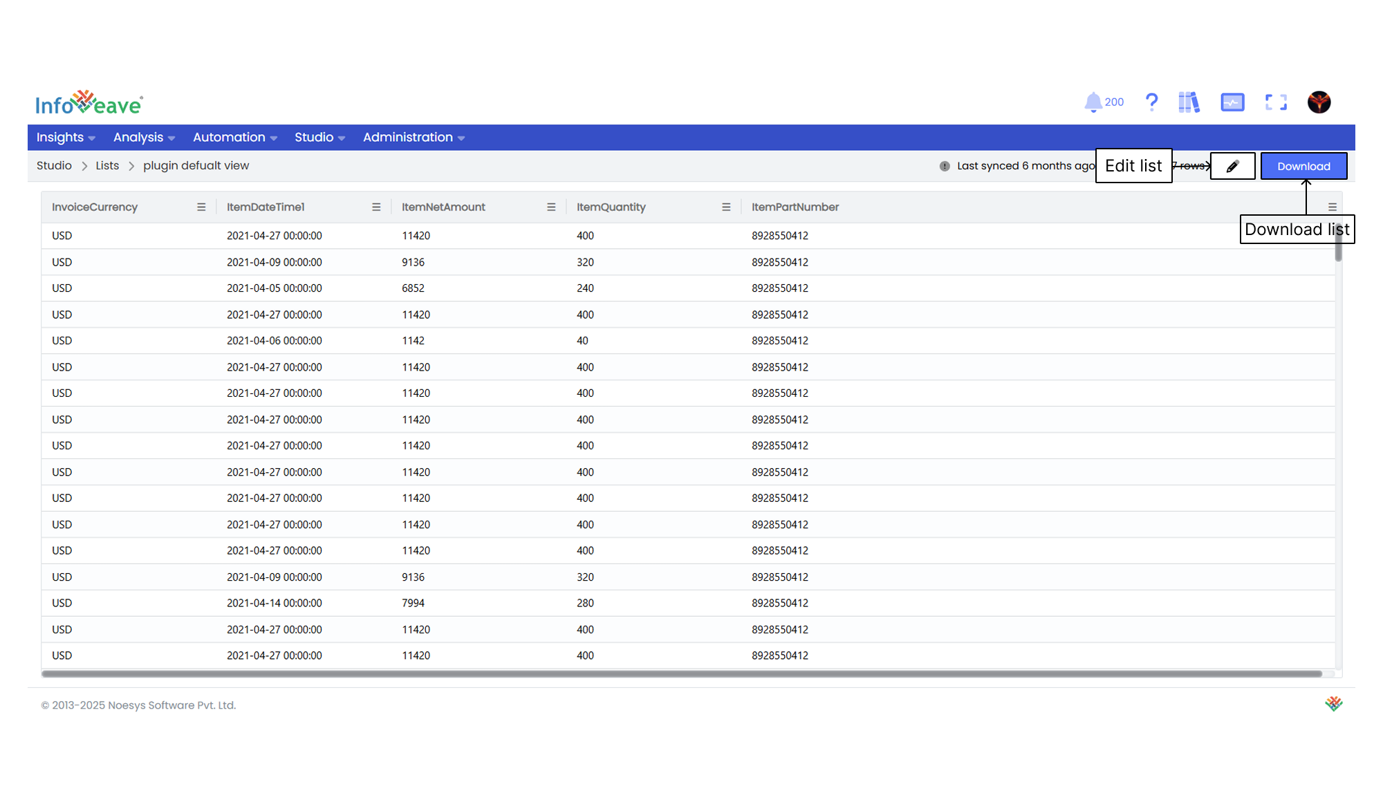 Download Lists