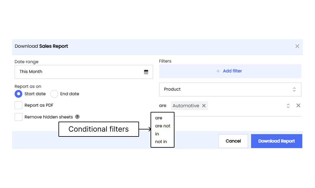 Conditional Filtering