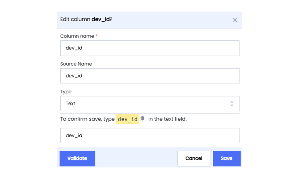 Edit Column