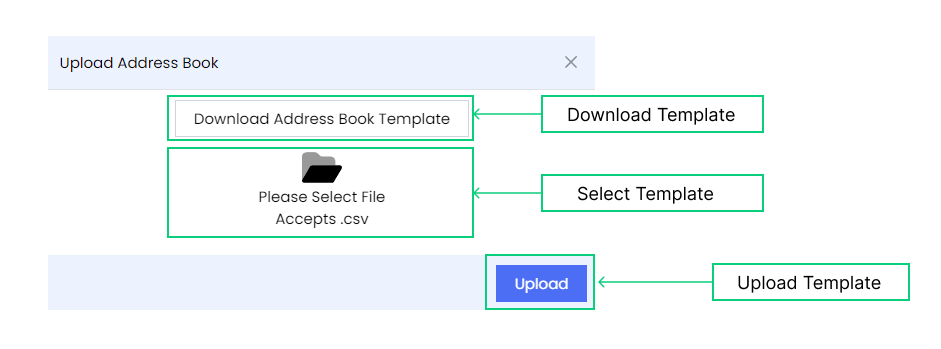 Upload Address Book Template