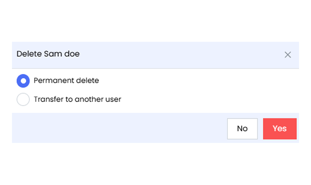 delete user
