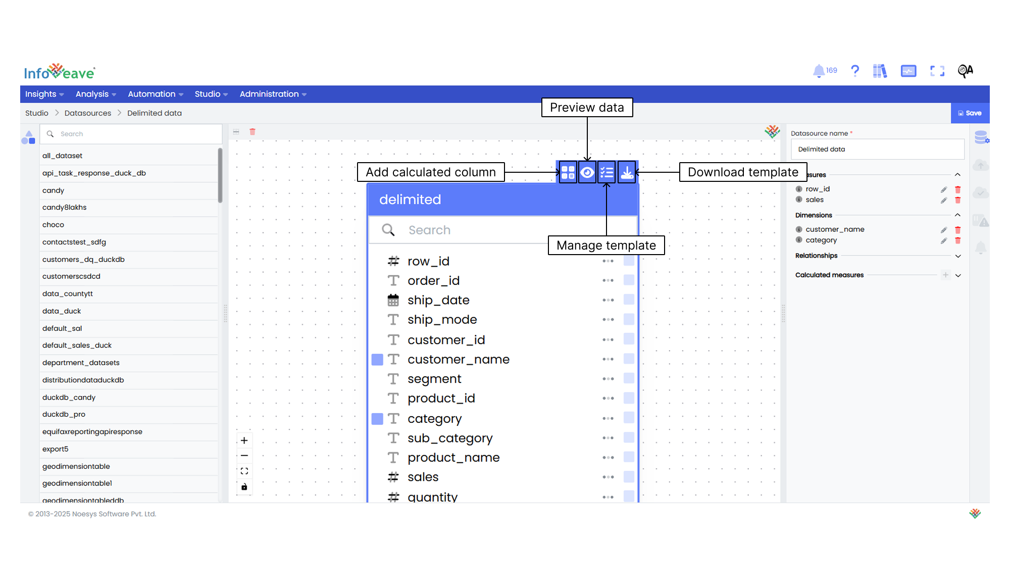 datasource window