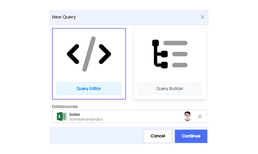 query editor box