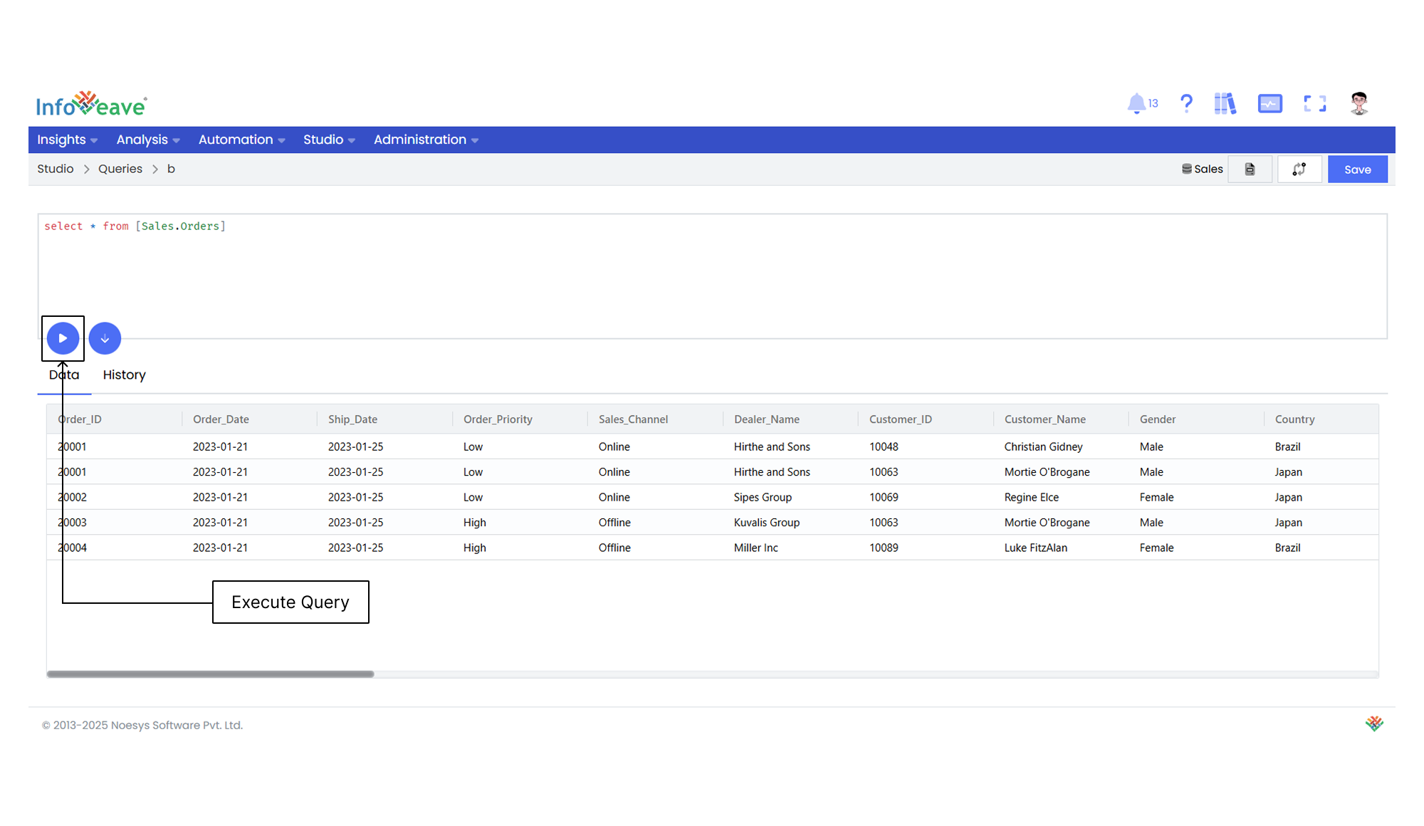 query editor