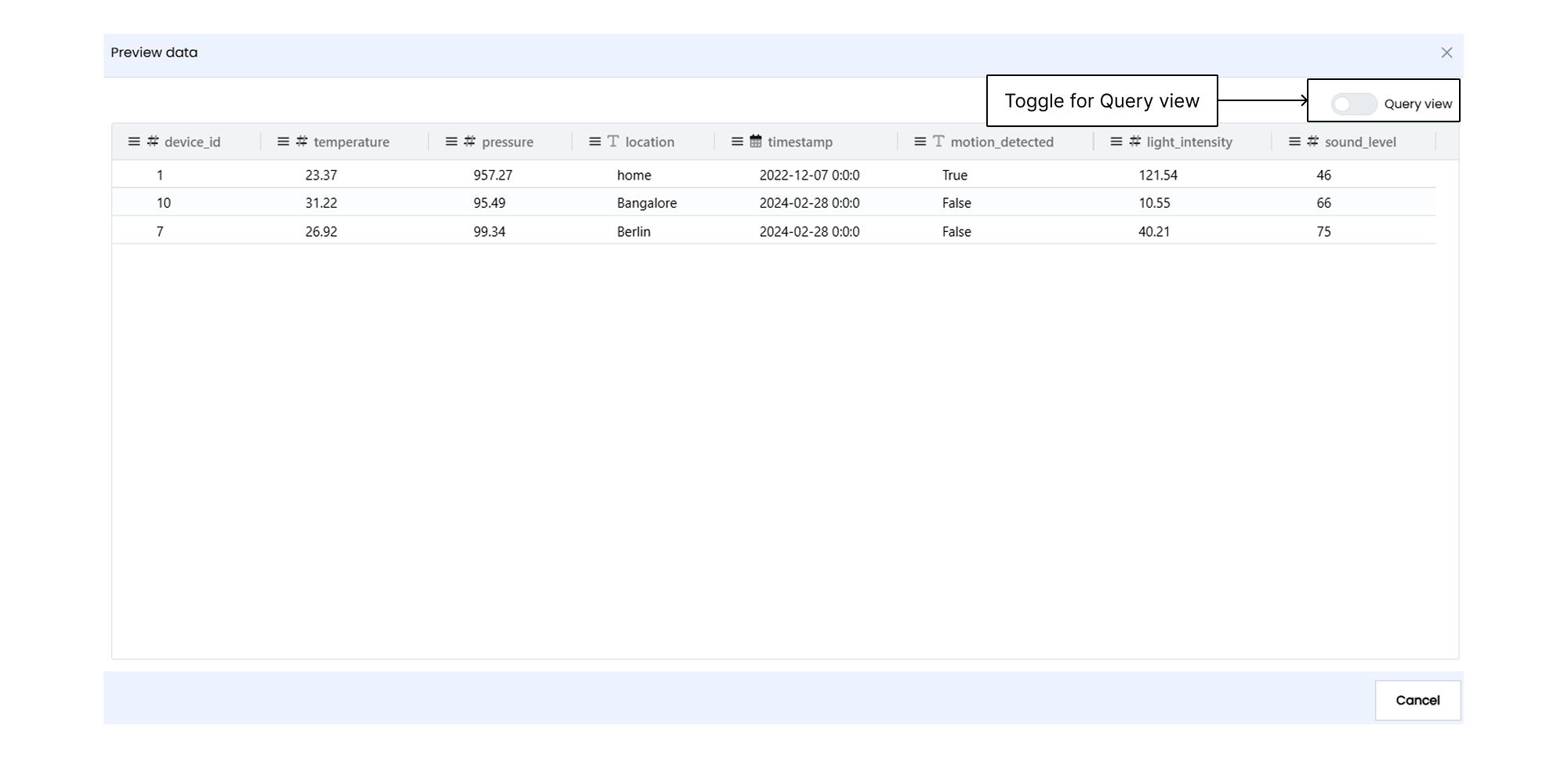Query View